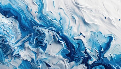 wallpaper creative simple, clean abstract, white with blue details like painted whit oil