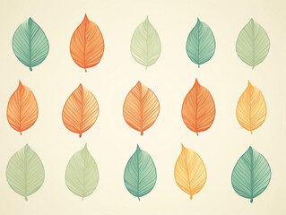 Obraz premium minimal leaf pattern, basic