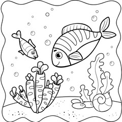 fish fun coloring book