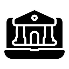 bank glyph icon