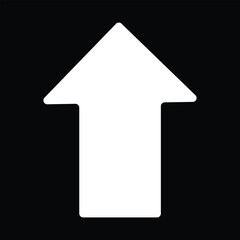 white arrow up ward direction. White arrow icon. 