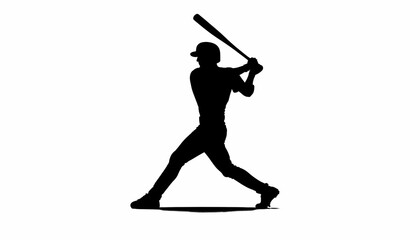 Silhouette of a baseball player