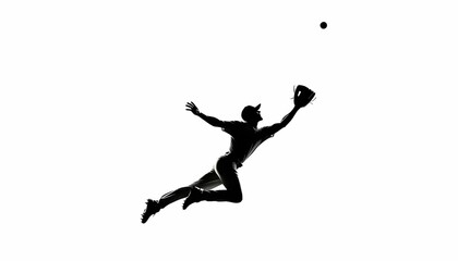 Obraz premium Silhouette of a baseball player