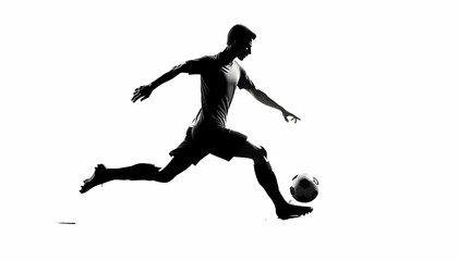 Silhouette of a football player