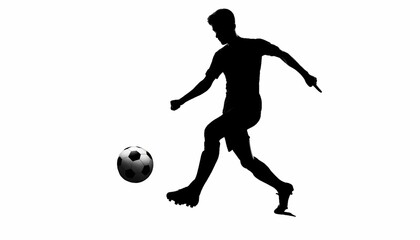 Obraz premium Silhouette of a football player