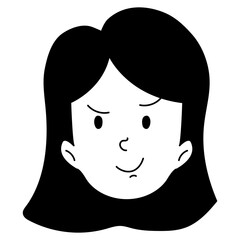 Person Face Doodle Element