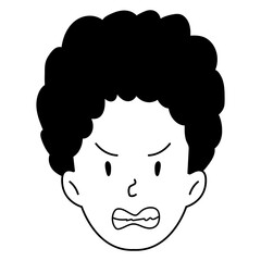 Person Face Doodle Element