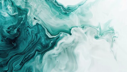 Obraz premium white background with a blurred gradient in teal and petrol blue shades, in the style of liquid paint