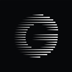 Letter G Logo with Abstract Line Pattern
