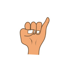 Illustration of the little finger of human hand fingers