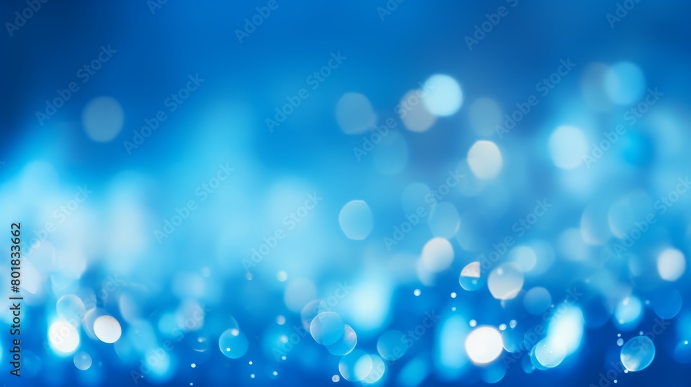 Aufkleber a close-up photo of a bright blue bokeh background with soft, out-of-focus lights. the background is