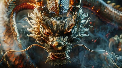 Testimonial photo of an oriental dragon facing forward