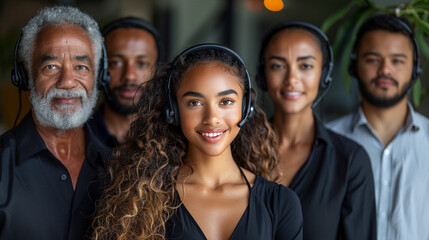 Fototapeta premium Customer Support Team Ready to Assist