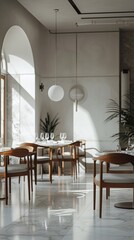 an empty elegant restaurant