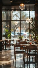 Fototapeta premium an empty elegant restaurant