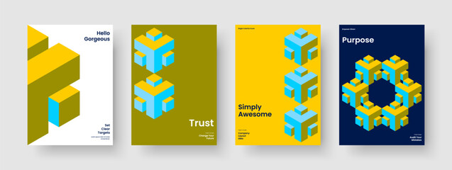 Obraz premium Abstract Flyer Layout. Geometric Banner Design. Isolated Background Template. Book Cover. Report. Business Presentation. Brochure. Poster. Notebook. Catalog. Pamphlet. Newsletter. Brand Identity