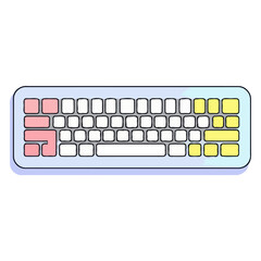 Vector icon of a keyboard, perfect for technology and computing designs.
