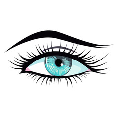 A vector icon of an eye, depicting the iris and pupil with simple lines, symbolizing vision, perception, or observation.