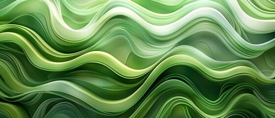 Wallpaper with abstract pattern with a green color, abstract, minimal, a wave