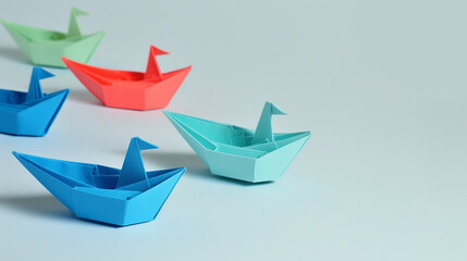 Naklejka premium colorful origami paper cranes