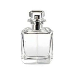 Clear crystal hexagonal perfume bottle, Transparent Background, PNG Format