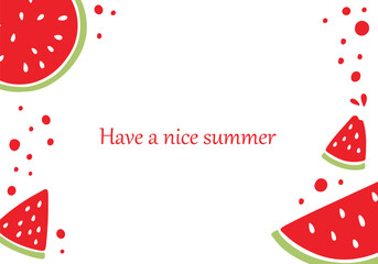 スイカのビビットなフレーム