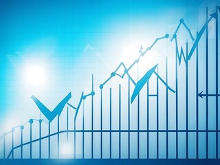 Business success - graph Concept of business growth and investment.profit, development, and success. Growing money, finance, and investment.