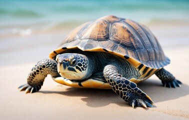 Obraz premium Turtle Eretmochelys imbricata