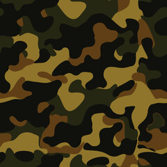 
Army camouflage pattern, seamless background, classic forest print, hunting design