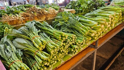 fruits and vegetable stall in local market