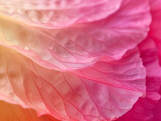 Close-up of delicate pink petals with a soft gradient of light.