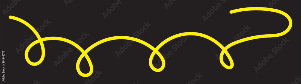 Poster squiggle line design element. curved line design