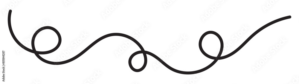 Poster squiggle line design element. curved line design