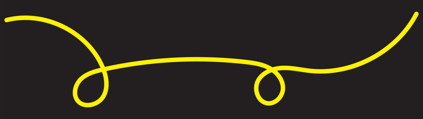 PrintSet of lines, squiggles. Vector curved lines, flourishes. Doodle and squiggles, cartoon cute style.