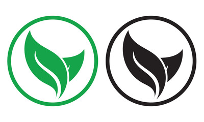 Leaf ecology nature element vector icon, Leaf Icon, Leaf icons green leaves, environment and nature eco sign. Leaves on white background . Vector illustration. EPS 10