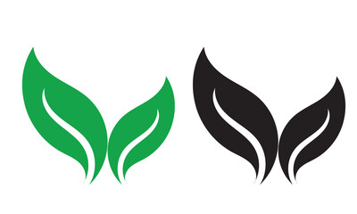 Leaf ecology nature element vector icon, Leaf Icon, Leaf icons green leaves, environment and nature eco sign. Leaves on white background . Vector illustration. EPS 10