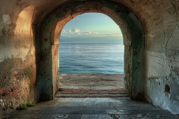 Architectural Frame: arch of a doorway, bridge, or architectural feature, adding depth and interest to the composition.