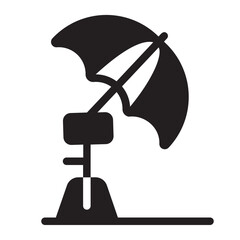 studio lighting glyph icon