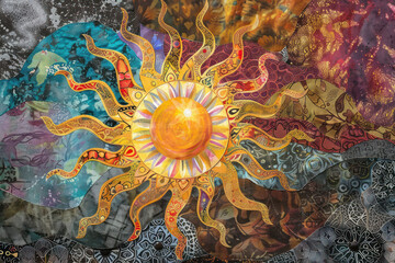 Sunburst Mandala Artwork Perspective, International Sun Day, the importance of solar energy, Sun’s contributions to life on Earth.