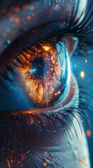 nebula technology hologram eye concept