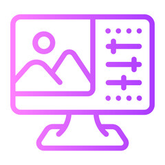 photo editing gradient icon