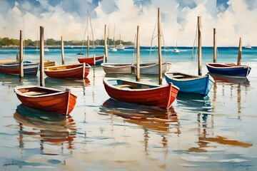 boats on the beach
