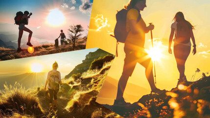 People Enjoying Outdoor Activities Collage, International Sun Day, the importance of solar energy, Sun’s contributions to life on Earth.