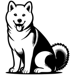 Shibu Inu Dog Illustration.