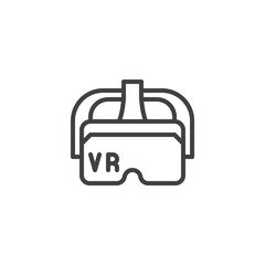 VR Headset line icon