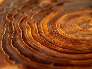 Naklejka premium Close-up of the intricate patterns of tree rings showcasing nature's chronology and beauty.
