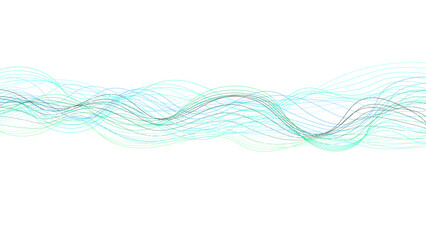 Modern abstract glowing wave background. black blue wavy tech lines abstract white background illustration.