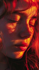 A close up of a woman with freckles on her face