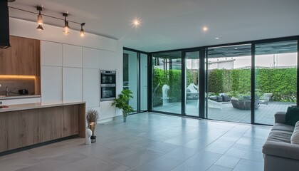 Obraz premium Ethereal Elegance: A Contemporary Oasis of Light and Space