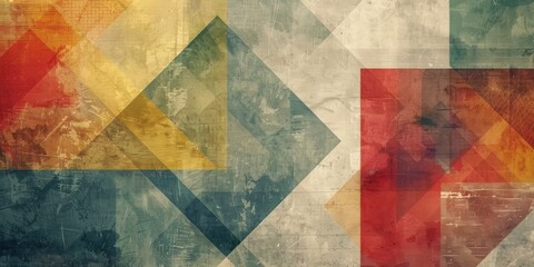 Abstract Geometric Patterns on Textured Canvas. Blend of minimalism and texture on creative background